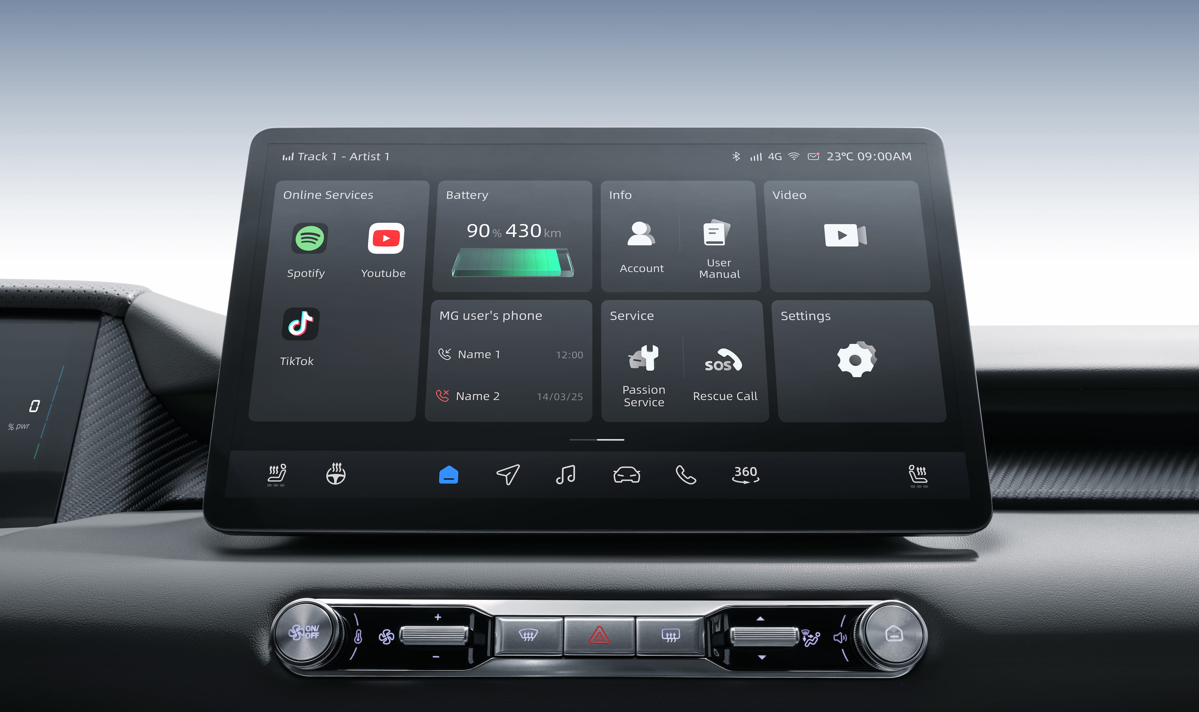 Central Control Screen